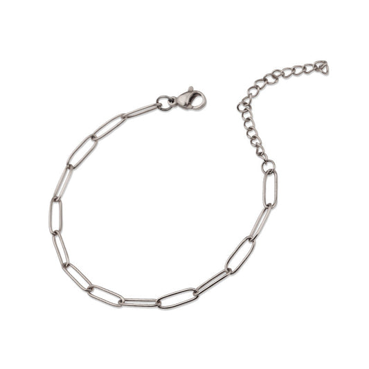 Venice Link Bracelet | White Gold