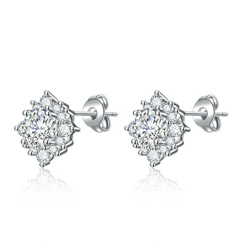 Luna Glow Earrings | White gold