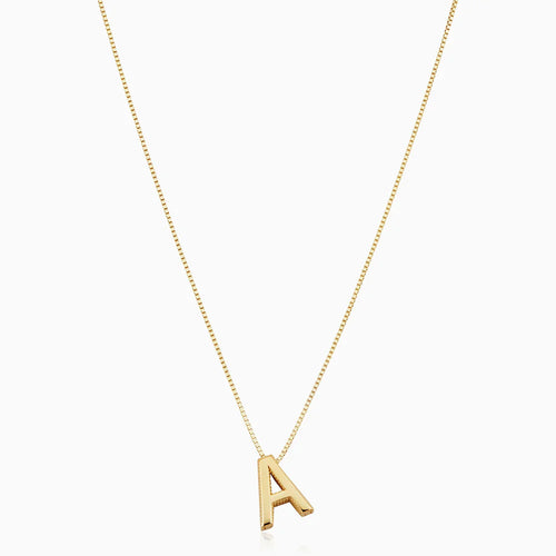 Love letter initial necklace - Gold