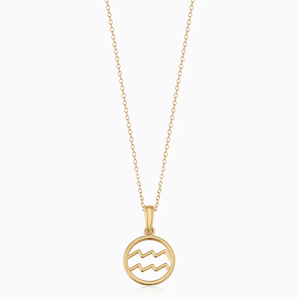 Zodiac sign necklace | Gold