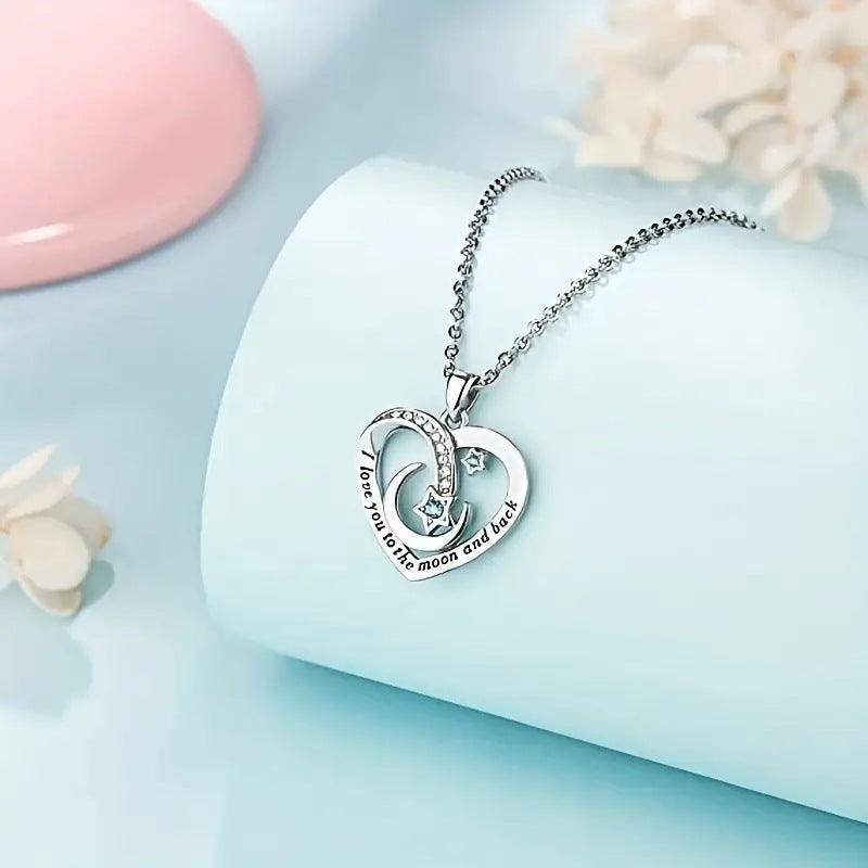 To My Granddaughter - Love You to the Moon Necklace