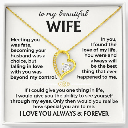 To My Wife - Love of My Life Necklace